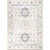 A traditional-style rug featuring a central medallion design with light cream background and accents in bluish-grey, light blush pink, ivory, and light pastel green.